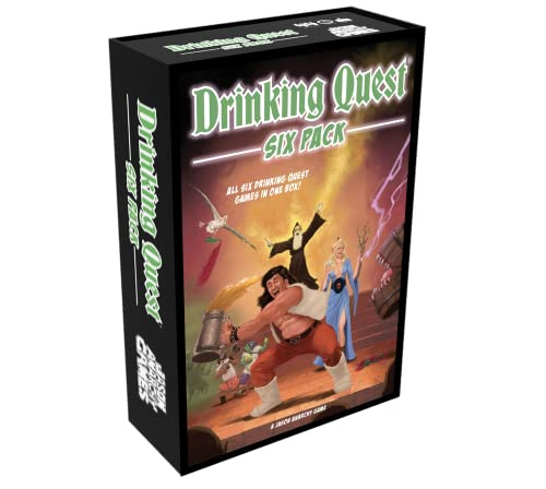 Drinking Quest: Six Pack Board Game - All Six Drinking Quest Games in One Box! Entry Level Dungeons & Dragons Style Adventure! When Your Hero Dies, You Drink! A Ridiculous Amount of Content!