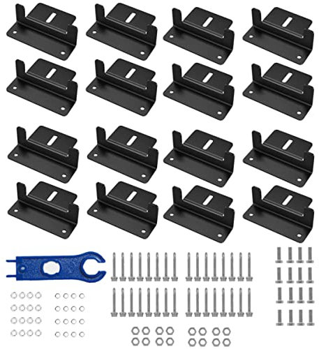 Baotkere Supports de Montage de Panneau Solaire en Z, Kits Anti-Corrosion avec écrous et boulons, clés de raccordement, remorques, Bateaux, Murs et Autres Structures de Toit Hors réseau