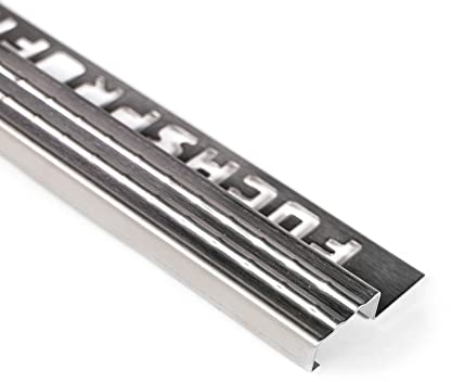 Treppenkantenprofil Stufenprofil Edelstahl Silber gebürstet Höhe 12,5mm Länge 250cm Treppenprofil Treppenwinkel Fuchs Design