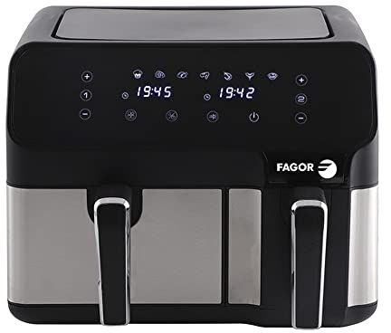 Freidora de aire Naturfry duo: 2 cubetas: 3,3L (1200W) / 5,3L (1700W)
