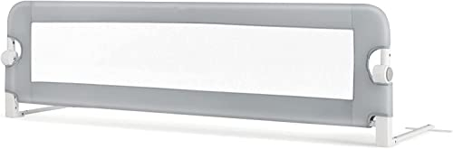 DREAMADE Bettgitter 150/120/105 cm, Kinderbettgitter Schutz, Kinderschutzgitter aus PP & Oxford, Babybettgitter für Rausfallschutz, Schutzgitter für Sicherheit (Grau, 105 cm)