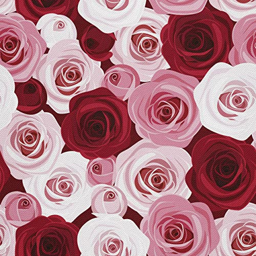 HEKO PANELS Oxford Tissu Imperméable Au Mètre Polyester De Couture D'ameublement Tissus Pour Mobilier Décorative Artisanat Rembourrage Roses 1 Mètre 155 x 100 cm