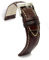 diloy Sportliches gepolstertes Uhrenarmband Rindsleder Krokoprägung quadratisch weiße Naht – Größen 14mm 16mm 18mm 20mm 22mm 24mm 26mm 28mm 30mm – Elegant 378 Dunkelbraun 28mm