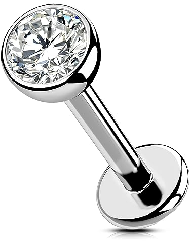 OUFER Krper Piercing Schmuck - Labret Studs & Lip Bars aus Titan in 6mm, 8mm, 10mm & 12mm