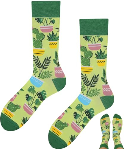 TODO Socken Pflanzen Damen 39-42 und Socken Garten Herren 39-42, Pflanzen Socken Blumen, Funny Socks Rainbow (39-42, Plant)