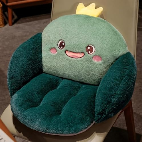 JIAHG Niedliches Sitzkissen Stuhlauflage,Krone Stuhlkissen Plüschkissen,Faules Sofa Sitzkissen,Krone Pfot Stuhl Rückenkissen Nap Kissen Kissen Spielzeug Geschenk für Erwachsene Kinder (Dinosaurier)