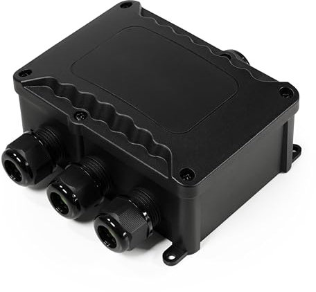 MC POWER Abzweigdose IP68 wasserdicht Aufputz Verteilerdose | 129x119x56mm | 4 Wege - 1 Eingang 3 Ausgänge Kabelabzweigkasten Außen für Kabel Durchmesser 4mm-8mm