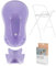 Hylat Baby 4 pièces Yeti Violet: Baignoire pour bébé avec support, siège de bain et vidange - Certificat TÜV Rheinland - solution idéale pour d'agréables expériences de bain - Collection Lite