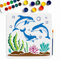 MAYJOYDIY Reusable Stencils 30x30cm Ocean Dolphin, Shell & Coral Templates for Walls Floors Furniture Painting Coastal & Tropical Decor