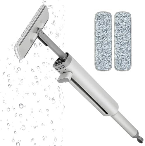 SENZZ spazzolone Portatile, spazzolone in Spugna Auto-strizzante, spazzolone Auto-strizzante con Spazzola per Fessure, spazzolone per Pulizia 3 in 1 con Spazzola per Fessure e 2 Cuscinetti in