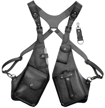Dickly Unterarm-Umhängetasche, Umhängetasche, Mehrzweck-Umhängetasche, Geldbörse, Taschenrucksack für Party, Shopping, Steampunk, Schwarz