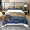 Loussiesd Duck Bettbezug Set Baumwolle Kinder Farm Duck Muster 100% Baumwolle Bettwäsche Set 200x200cm Decor Farm Tiere Bettbezug Set Welpe Bird Decor Braun Bettwäsche-Setchlafzimmer