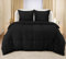 Utopia Bedding Seersucker Bettwäsche 240x260 Set - Mikrofaser Polyester Bettbezug 240x260 cm + 2 Kissenbezüge 65x65 cm - Schwarz