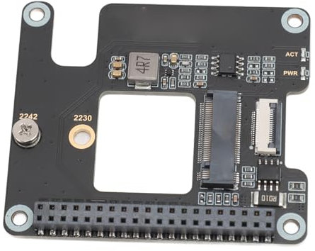 Placa Convertidora PCle a M.2 Hat+ para Disco Duro SSD M.2 de Tamaño 2230 2242, Compatible con Placa Convertidora de Disco Duro de Protocolo NVMe