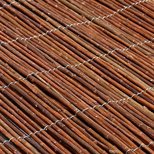 BONERVA | Mimbre Natural Ecológico | Mimbre para sombreo y decoración de jardín | 80% Ocultación | Color Marrón | Medida 1 x 5 Metros