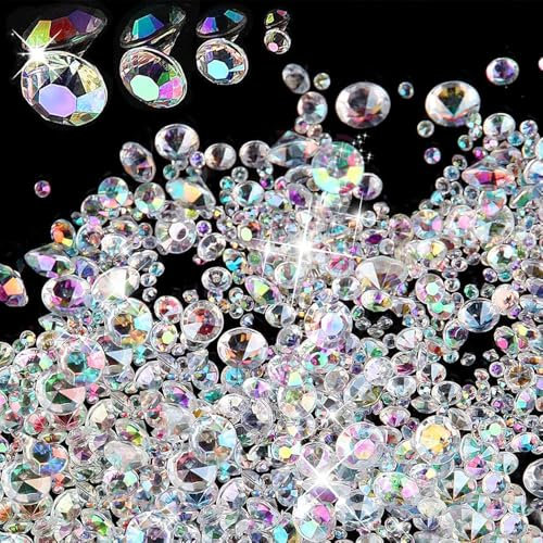 YWKJDDM Diamanten Deko, 4000 Stück Diamantene Streudeko Hochzeit, Acryl Kristalle Diamantene Streudeko Hochzeit für Vase Füller Hochzeit Geburtstag Party(3mm 6mm 10mm)