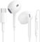 Auriculares USB C, Auriculares con Cable Tipo C, Hi-Fi Estéreo Auriculares In Ear Con Micrófono, Control de Volumen Auriculares para iPhone 15 Plus Pro Max, Samsung Galaxy S24 Plus Ultra S23 Ultra S22
