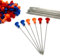 3DSR 100 Stück Blasrohrpfeile Flex Darts ⌀10mm Blasrohr Pfeile (Blau-Orange-Rot)