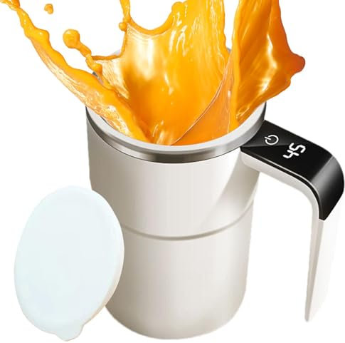 Tazza di miscelazione elettrica – Tazza da caffè automatica, miscelatore portatile a batteria | Tazza miscelatrice ricaricabile con schermo LCD, miscelatore per tazza di caffè per bevande miste, latte