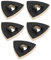 KooingTech Oscillating Tool Buffing Pad, 5Pcs Polishing Pads for Drill, 80mm/3.1in Wool Buffing Pad, Triangular Wool Polish Pad with Alloy Steel Base for Polishing