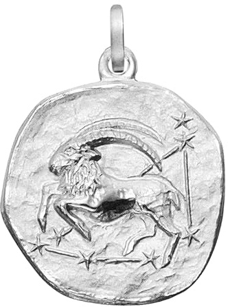 trendor Sternzeichen Steinbock 925 Silber Anhänger Ø 16 mm zeitloses Schmuckstück und modisches Accessoire, 21218-01