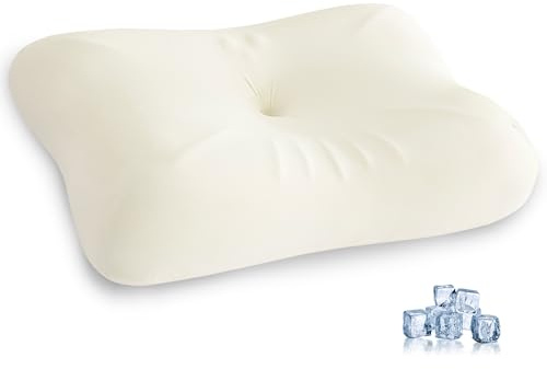 Kavier Ergonomisches Nackenkissen zur Entlastung Orthopädisches Memory Foam Kissen für HWS-Unterstützung – Konturkissen mit kühlendem Bezug Höhenverstellbar für Seiten Rücken-Bauchschläfer (60x40cm)