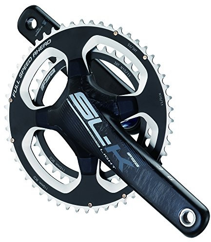 FSA Light 386EVO 2 x 11 Road Kurbelgarnitur, Unisex, 336-0069295033, Carbon, Grey Decal, 53/39T, 175mm