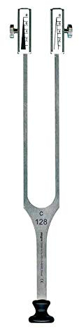 Ratiomed Präzisionsstimmgabel Stimmgabel Rydel-Seiffer, Stahl, mit Fuß, Dämpfer abnehmbar