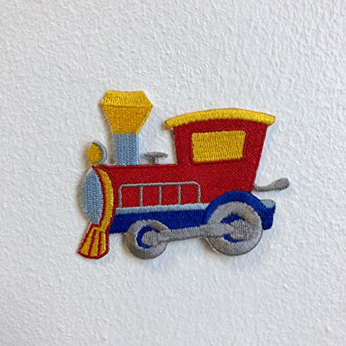 Train Engine Kids Play Toy Iron Sew on Embroidered Patch