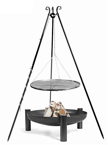 CookKing - Set di 3 gambe 180 cm + griglia + braciere Palma