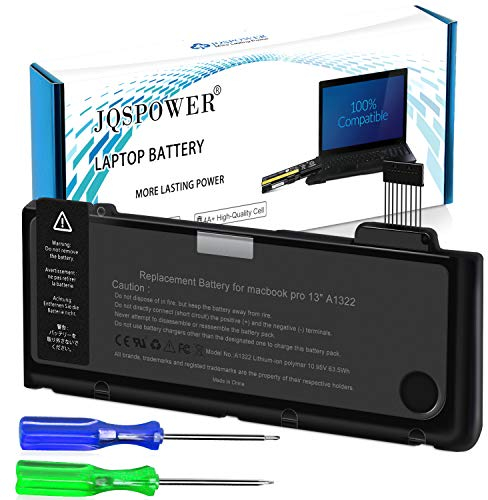 JQSPOWER A1322 Ersatz Akku für MacBook Pro 13 A1278 (A1278 Mid-2009 Mid-2010 Early-2011 Late-2011 Mid-2012) mc375d/A ;MB991LL/A 2009 Version(Li-ION 10.95V 63.5Wh) (A1322) (A1278/5800mAh)
