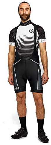 Dare 2b Herren Radhose Ecliptic Lightweight Quick Drying Stretch Reflective Detail Moisture and Bacteria Control Bibbed Short