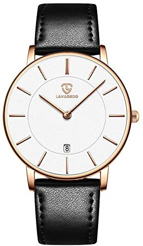 BEN NEVIS Uhren,Herren Uhr Flache Analog Quarz Datumsanzeiger Klassisch Mode Wasserdicht Armbanduhr mit Leder Armband