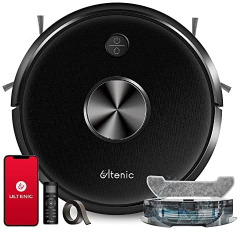 Ultenic Robot Aspirador y Fregasuelos D5s Pro, 3000Pa Súper Potente y Silencioso, Aspiradora con Navegación Mapeo para Mascotas, 2600mAh, Compatible con Mando, App, Alexa y Google Home