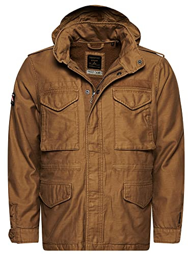 Superdry Herren Military M65 Feldjacke mit Teddyfellfutter