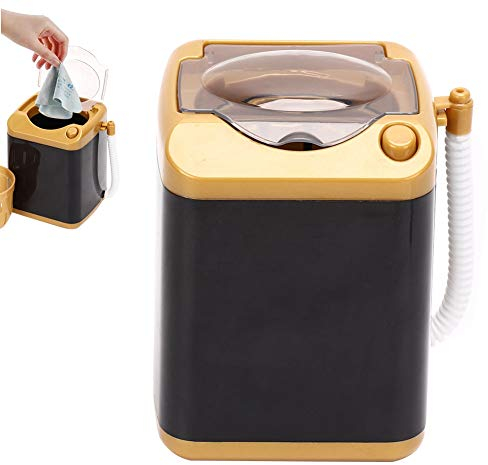 Mini-Waschmaschine, MakeUp-Bürstenwaschmaschine Mini-Make-up-Bürstenreiniger, Waschmaschine, für Mädchen Damenreinigung Kosmetikwerkzeug(Golden)