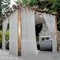 Bonzer, wasserdichte, transparente Outdoor-Vorhänge für die Terrasse – 2 Vorhangpaneele mit Ösen für Wohnzimmer, Schlafzimmer, Veranda, Pergola oder Cabana, 137 x 305 cm, grau (Cloud Grey)