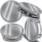 SkinoEu 4 x 75 mm Nabendeckel Felgendeckel Kompatibel mit Mercedes Benz Radnabenabdeckung Nabenkappen Felgenkappen Radkappen Alufelgen B66470207 / B66470200 Silber Schwarz CMS 8