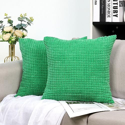 TAN.TOMI Kissenbezug Kord Uni 2er Set, Kissenhülle Kissenbezüge für Zierkissen Dekokissen Sofakissen Couchkissen in vielen Farben.