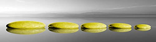 Moderne Abstrakte Graue Serie Yellowstone Kunst Leinwand Gemälde Wandkunst Bilder für Wohnzimmer Dekor Ungerahmt-40x120cm