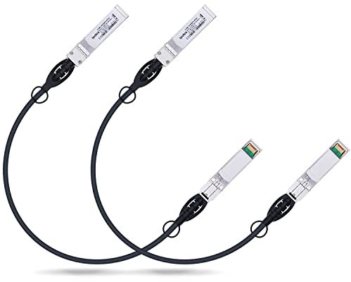 ipolex 10G SFP+ Kupferkabel, SFP+ DAC, 10GBASE-CU Direct Attach Kabel, 10Gb/s Passives Twinax Kabel Kompatibel für Cisco, Ubiquiti, Meraki, Mikrotik, Intel und mehr. 0,5-Meter, 2-Pack.