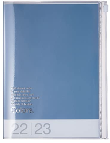 MARK'S 2022/2023 Taschenkalender A5 vertikal, COLORS, Blue: Von September 2022 bis Dezember 2023