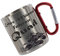Crealuxe Edelstahltasse mit Karabiner - Echte Männer fahren Quad - 330ml, Tasse bedruckt, Kaffeetasse, Bürotasse, Metalltasse mit Name, Quadzubehör
