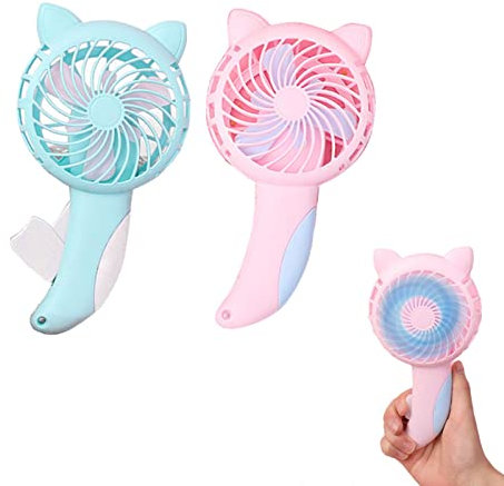 Presse Manuelle Petit Ventilateur, Ventilateur À Main De Refroidissement De Dessin Animé, Ventilateur Portatif, Presse À Main Petit Ventilateur Jouet pour Enfants, Couleur Aléatoire
