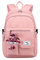 FANDARE Beiläufig Rucksack Schulrucksack Schulranzen Daypacks mit 15.6 Zoll Laptopfach Schultaschen Mädchen Junge Schultaschen mit Plüsch Anhänger für Universität Reisen Freizeit Arbeit Rose
