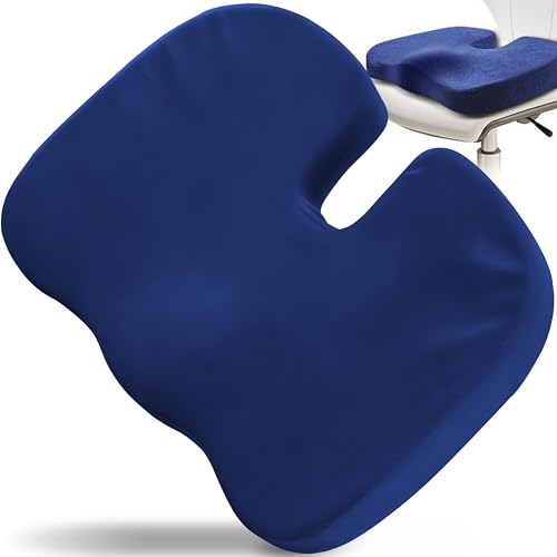 Retoo Sitzkissen Orthopädisches für den Bürostuhl Gemütlich Kissen mit Memory Foam Stuhlkissen zur Steißbein-Entlastung Fördert Durchblutung und Erhöht Sitzkomfort Ergonomisches Büro Auto Rollstuhl