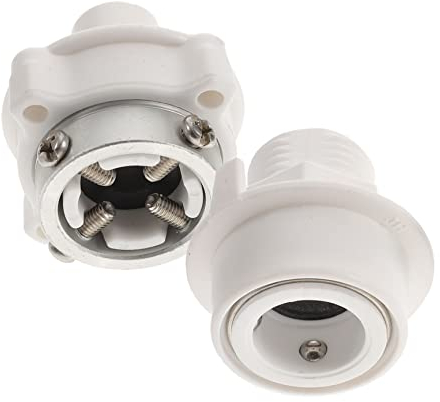 Happyyami 2pcs Water quick connector washer hose coupler water inlet connection adapter kitchen sink faucet washer adapter hose adapter Stainless steel repair kit washing machine