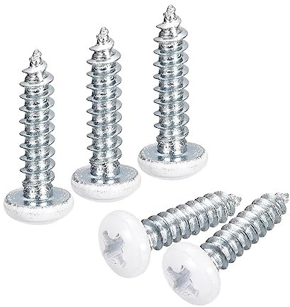 QUARKZMAN ST3.5x15mm 50Stk Weiße Schrauben Senkkopf Holz Selbstschneidend Schrauben Pfanne Kopf Kreuzschlitz Holzschrauben für Holzarbeiten