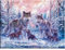 NAIMOER Wölfe Diamond Painting Tiere Diamant Painting Bilder, Diamond Painting Erwachsene Diamond Painting Bilder Weihnachten 5D Diamant Malerei für Home Wand Décor(30x40cm)