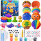 HappyGoLucky Bastelset Kinder ab 4-10 Jahre,Kreativ Set für Kinder Bastelset Mädchen 4 5 6-10 Jahre Geschenk Mädchen Jungen 4-10 Jahre Muscheln Zum Basteln DIY Malerei Kunst Ostergeschenke für Kinder